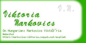 viktoria markovics business card